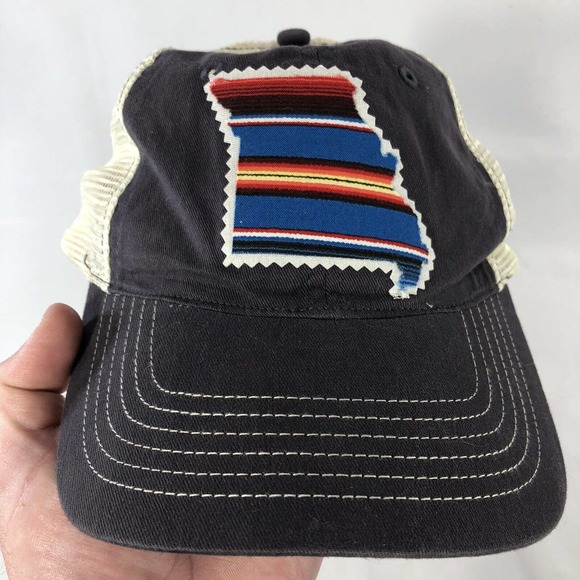 MISSOURI STATE SHAPE OUTLINE HAT CAP SNAPBACK MESH ADJUSTABLE ONE SIZE FITS MOST - Picture 10 of 10